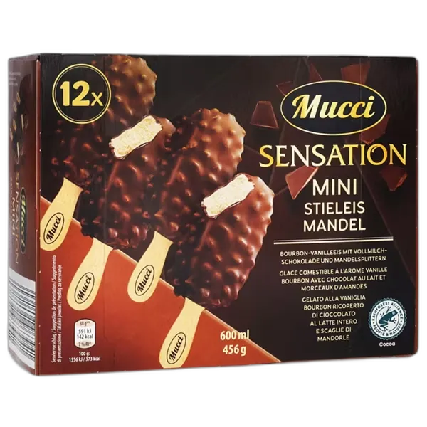 Immagine del prodotto MUCCI Gelato su stecco Mini Mix, mandorla monoporzione