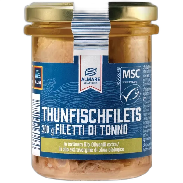 Image du produit ALMARE SEAFOOD Filet de thon MSC à l'huile bio