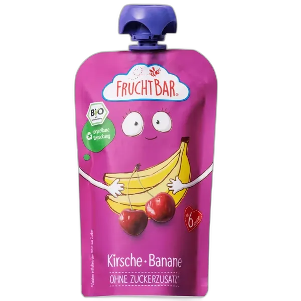 Immagine del prodotto FRUCHTBAR Purea di frutta BIO, ciliegia, banana