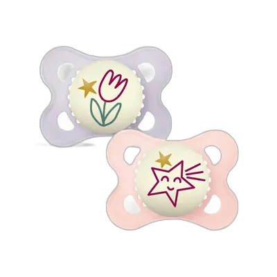 Immagine del prodotto MAM Night lolette silicone 0-6 mois Girl box 2 pce