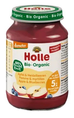 Produktbild zu HOLLE Apfel und Heidelbeeren