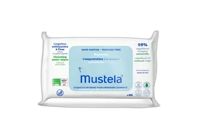 Immagine del prodotto Mustela lingettes à l'eau compostables sach 60 pce