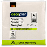 Image du produit Oecoplan Serviettes en papier blanc FSC 33cm 50 pièces