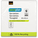 Image du produit Oecoplan Serviettes en papier blanc FSC 40cm 50 pièces