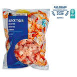 Produktbild zu Black Tiger Crevetten ASC Tail-on gekocht