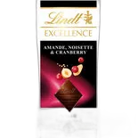 Produktbild zu Lindt Excellence Dunkel Mandel, Haselnuss & Cranberry Tafelschokolade