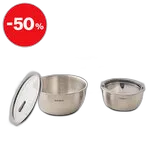 Immagine del prodotto Ciotole in acciaio inox con coperchio Betty Bossi set da 3