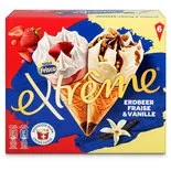 Image du produit Frisco Extrême Cornets de glace vanille & fraise 6 pièces