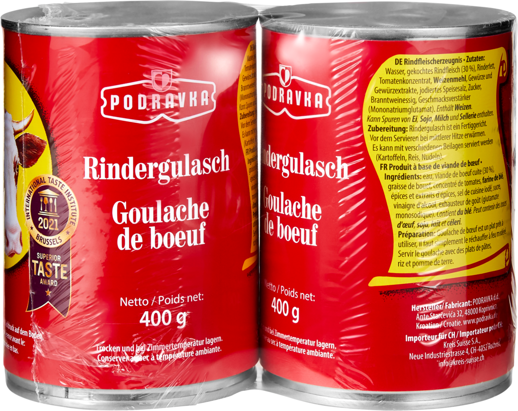 Immagine del prodotto Gulasch di manzo Podravka