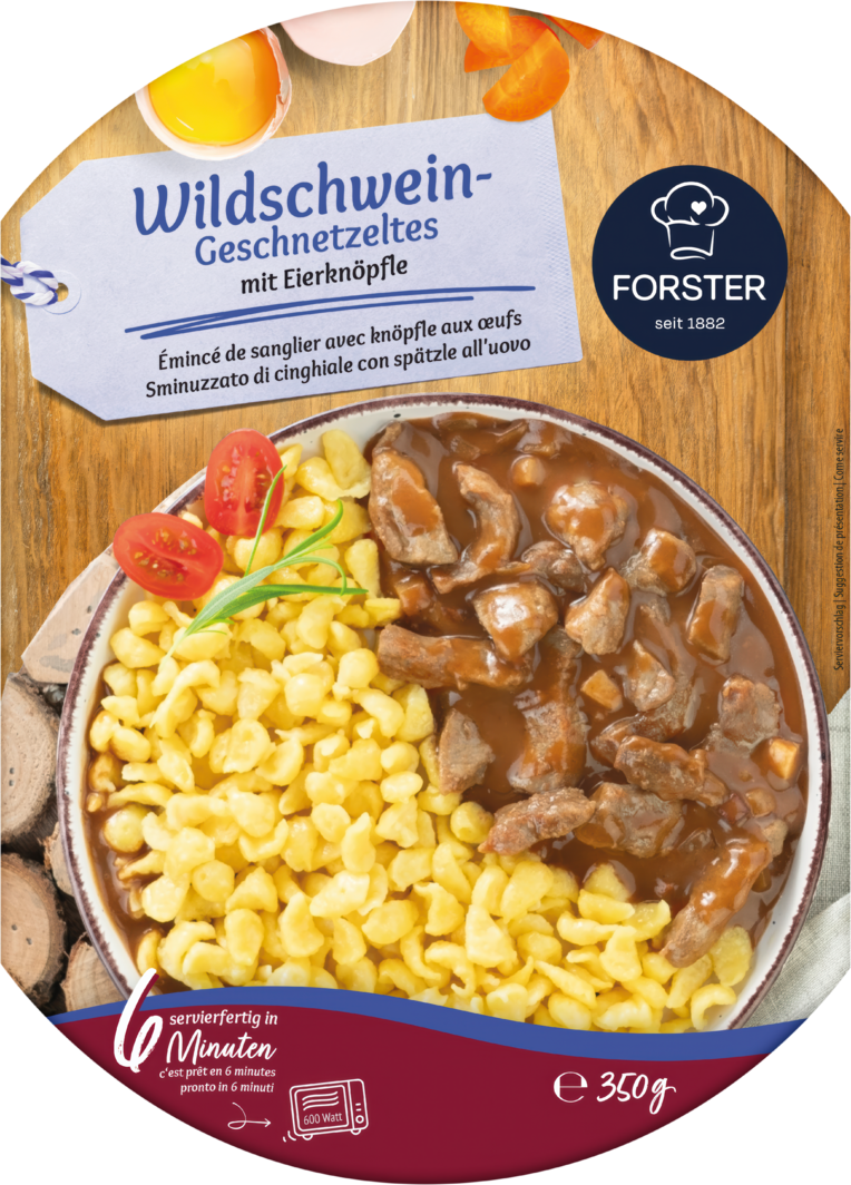 Immagine del prodotto Spezzatino di cinghiale con spätzle all’uovo Forster