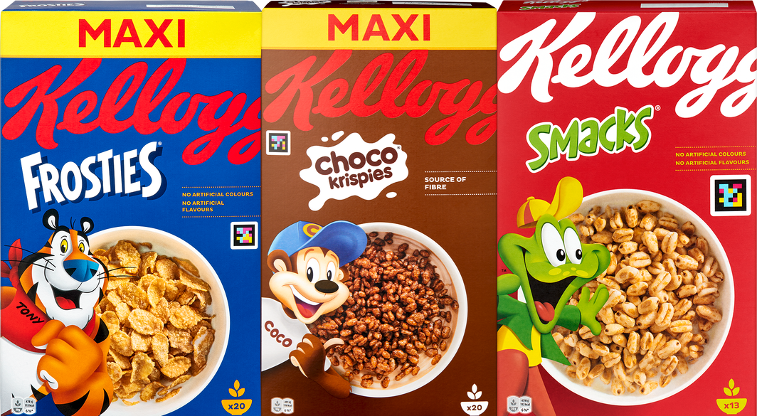 Immagine del prodotto su tutti i cereali Kellogg's in confezione singola