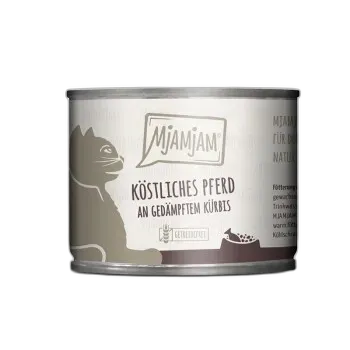 Image du produit MjAMjAM nourriture humide pour chat adulte Cheval et potiron 6x200 g