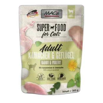 Image du produit MAC's Nourriture humide chat adulte Lapin et volaille 6x300 g