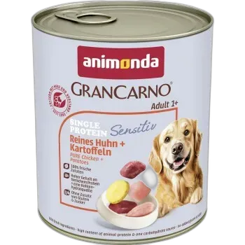 Image du produit animonda GranCarno Sensitiv nourriture humide pour chien adulte Poulet et pommes de terre 6x800 g