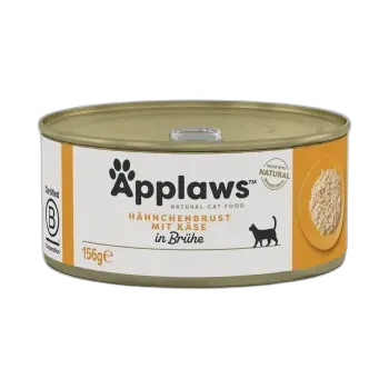 Produktbild zu Applaws Nassfutter Katze Adult in Brühe Hühnerbrust mit Käse 24x156 g