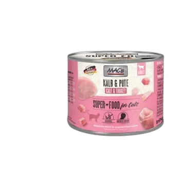 Image du produit MAC's nourriture humide pour chat adulte Veau et dinde 6x200 g