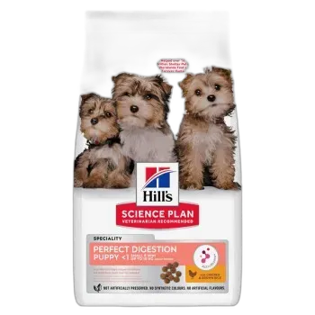 Immagine del prodotto Hill's Science Plan aliment sec pour chien, Perfect Digestion, Small & Mini Puppy, au poulet et riz brun 1,5 kg