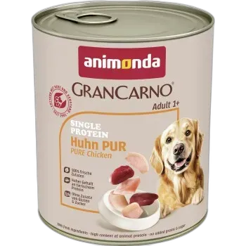 Image du produit animonda GranCarno Single Protein nourriture humide pour chien adulte Pur poulet 6x800 g