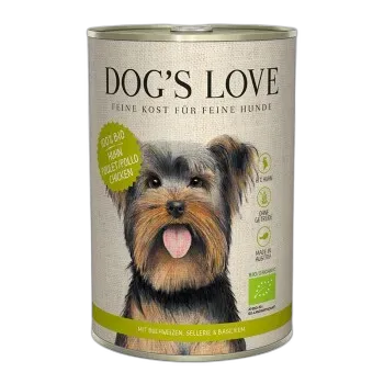 Image du produit DOG'S LOVE Amour de Chien Nourriture Humide Chien, Adulte, Bio 6x400 g Poulet au sarrasin et au céleri 6x400 g