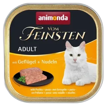 Immagine del prodotto animonda Vom Feinsten nourriture humide pour chat, Adult, Volaille et pâtes 32x100 g