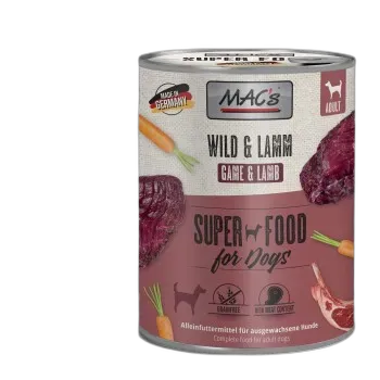 Immagine del prodotto MAC's Nourriture humide pour chien MAC Adult à l’agneau et au gibier 6x800 g