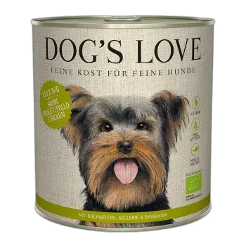 Immagine del prodotto DOG'S LOVE Amour de Chien Nourriture Humide Chien, Adulte, Bio 6x800 g Poulet au sarrasin et au céleri 6x800 g