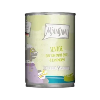 Image du produit MjAMjAM nourriture humide pour chat senior, duo de canard & lapin 6x400 g