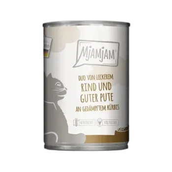 Immagine del prodotto MjAMjAM nourriture humide pour chat adulte, Duo 6x400 g Bœuf et dinde