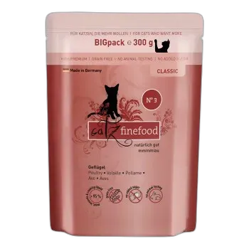 Produktbild zu Catz finefood Nassfutter Katze Classic Adult No. 3 Geflügel 6x300 g