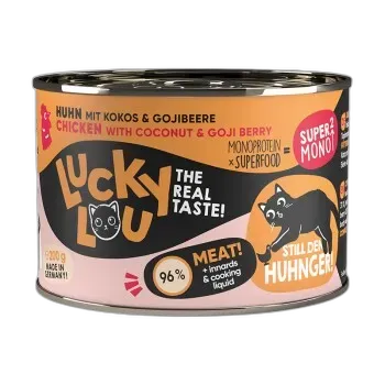Produktbild zu Lucky Lou Nassfutter Katze SuperMono Adult Huhn 6x200 g