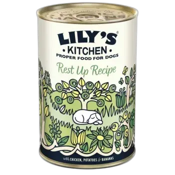 Immagine del prodotto LILY'S KITCHEN nourriture humide chien adulte, Rest Up Recipe, au poulet, à la pomme de terre et à la banane 6x400 g