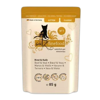 Immagine del prodotto Catz finefood Nourriture humide chat Classic Kitten N° 7 bœuf et veau 16x85 g