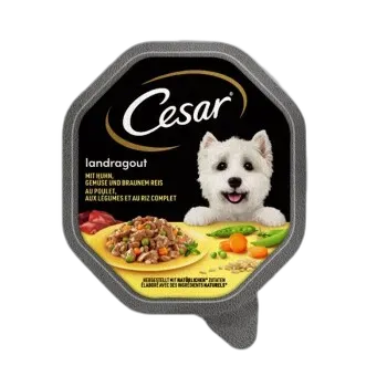 Immagine del prodotto Cesar Recommandation du chef 14 x 150 g Morceaux de poulet, riz naturel et légumes 14x150 g