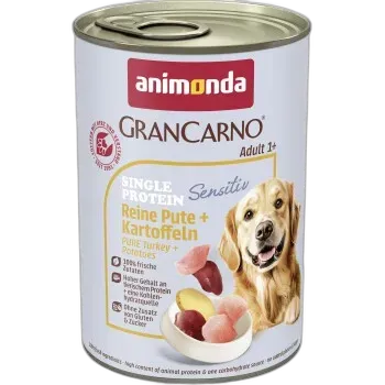 Immagine del prodotto animonda GranCarno Sensitiv nourriture humide pour chien adulte Dinde et pommes de terre 6x400 g