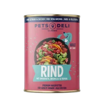 Immagine del prodotto Pets Deli Adult bœuf au brocoli, à la papaye, à l’amarante & basilic 6 x 400 g Bœuf avec brocoli 6x400 g