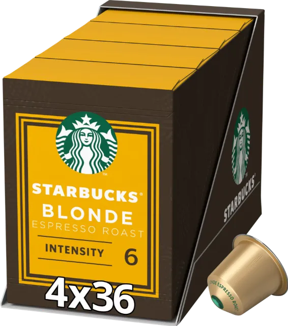 Image du produit Starbucks Blonde Espresso Roast by Nespresso Blonde Roast, 4x36 capsules