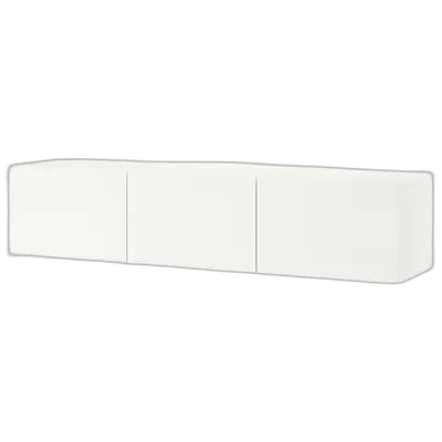 Image du produit BESTÅ Banc TV avec portes, blanc/Lappviken blanc, 180x42x38 cm