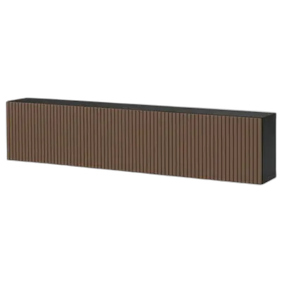 Immagine del prodotto BESTÅ Combinazione di mobili da parete, marrone-nero Björköviken/mordente marrone impiallacciatura di rovere, 180x22x38 cm