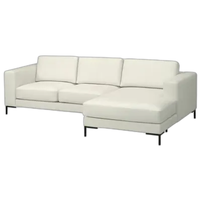 Immagine del prodotto FULLERÖ Divano a 3 posti/chaise-longue, dx, Grann bianco/metallo