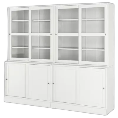 Image du produit HAVSTA Combinaison rgt av portes vitr coul, blanc, 242x47x212 cm