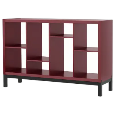 Immagine del prodotto KALLAX Scaffale con base, marrone-rosso/nero, 147x39x94 cm