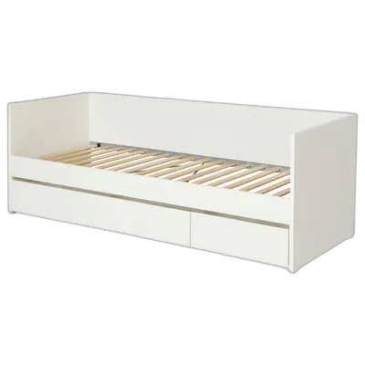 Image du produit VIHALS Structure divan avec rangement, blanc, 80x200 cm