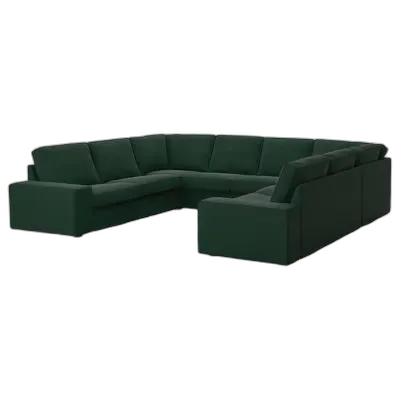 Image du produit KIVIK Canapé en U, 6 places, Tallmyra vert foncé