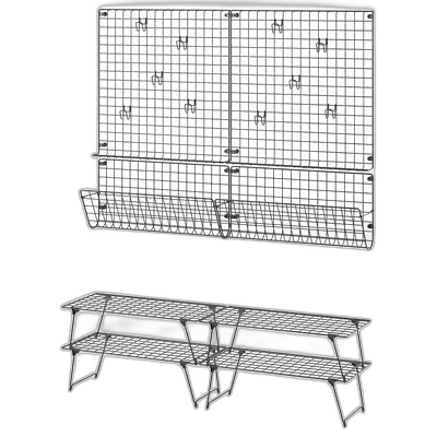 Image du produit GREJIG Mobilier entrée, lot de 8, gris