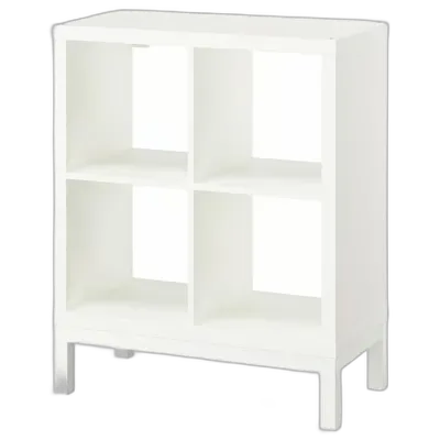 Image du produit KALLAX Étagère avec support, blanc/blanc, 77x94 cm