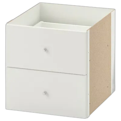 Produktbild zu KALLAX Einsatz mit 2 Schubladen, weiß, 33x33 cm