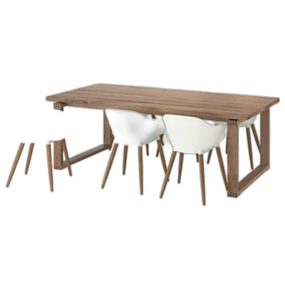 Image du produit MÖRBYLÅNGA / GRÖNSTA Table+6 fauteuils, plaqué chêne teinté brun/blanc, 220x100 cm
