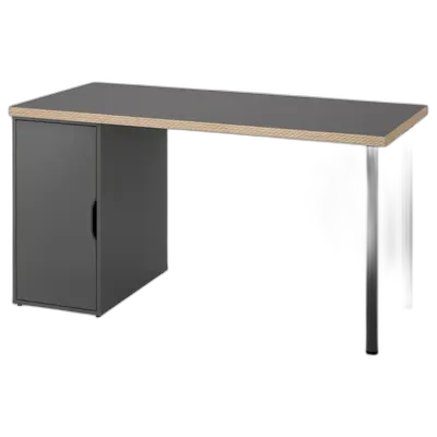 Image du produit LAGKAPTEN / ALEX Bureau, gris/effet bois noir, 140x60 cm
