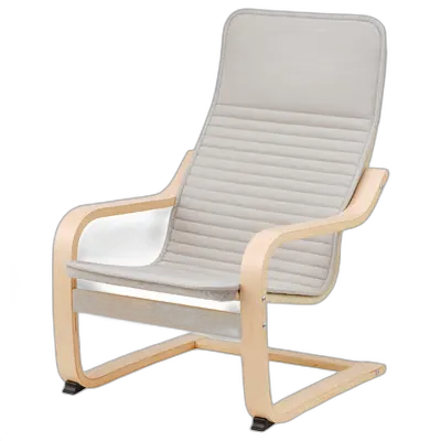 Produktbild zu POÄNG Kindersessel, Birkenfurnier/Knisa hellbeige