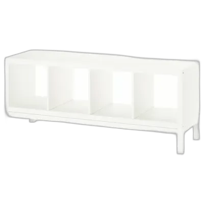 Immagine del prodotto KALLAX Scaffale con base, bianco/bianco, 147x59 cm
